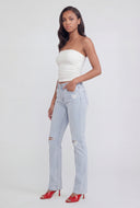 Annalise Ruched Crop Tube Top