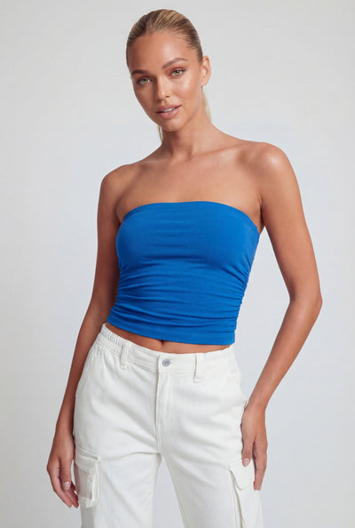 Annalise Ruched Crop Tube Top
