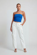Annalise Ruched Crop Tube Top