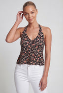 Emerie Floral Halter Crop Top