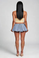 Olivia Belted Front Crop Halter Top