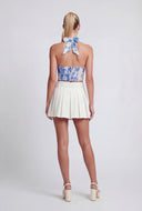 Tropical Crop Halter Top