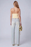Heidi Cowl Neck Metallic Halter Top
