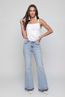 Raven Twist Strap Asymmetrical Blouse