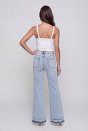 Raven Twist Strap Asymmetrical Blouse