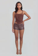 Raven Twist Strap Asymmetrical Blouse