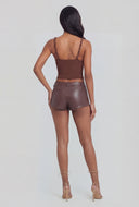 Raven Twist Strap Asymmetrical Blouse