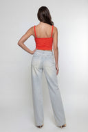Raven Twist Strap Asymmetrical Blouse