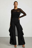 Elaine Fishnet Keyhole Side Slit Maxi Top