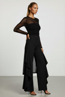 Elaine Fishnet Keyhole Side Slit Maxi Top