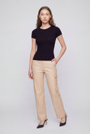 Seamless Textured Crew Neck T-Shirt