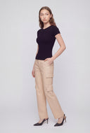Seamless Textured Crew Neck T-Shirt