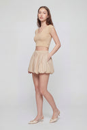 Paula Ribbed Seamless Notch Neck Top