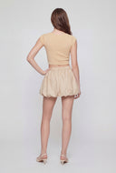 Paula Ribbed Seamless Notch Neck Top