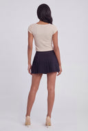 Jazlyn Ribbed Square Neck Crop Top