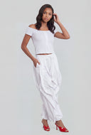 Slit Off The Shoulder Crop Top