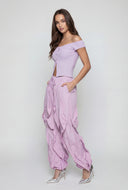 Slit Off The Shoulder Crop Top