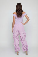 Slit Off The Shoulder Crop Top