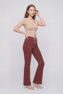 Lace-Up Front Bodice Crop Top