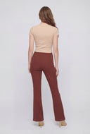Lace-Up Front Bodice Crop Top