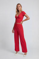 Lace-Up Front Bodice Crop Top