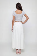 Malaya Ribbed Hook and Eye Crop Top