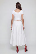 Malaya Ribbed Hook and Eye Crop Top