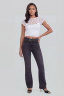Kiara Lace Cropped Cap Sleeve Top