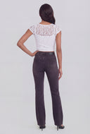 Kiara Lace Cropped Cap Sleeve Top