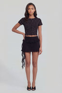 Ditsy Floral Ribbed Crop Top