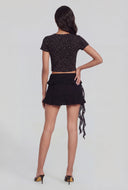 Ditsy Floral Ribbed Crop Top