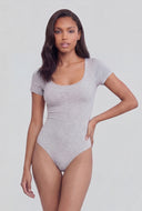 Zendaya Scoop Neck Curve Hugging Bodysuit