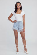 Zendaya Scoop Neck Curve Hugging Bodysuit