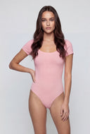 Zendaya Scoop Neck Curve Hugging Bodysuit