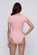 Zendaya Scoop Neck Curve Hugging Bodysuit