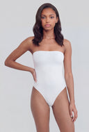 Strapless Ribbed Tube Bodysuit