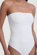 Strapless Ribbed Tube Bodysuit