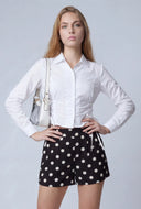 Poplin Lace Up Shirt