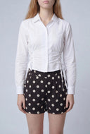 Poplin Lace Up Shirt