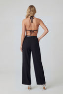 Glam Metallic Mesh Halter Top