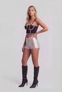 Sofia Glam Embellished Crop Bustier Top
