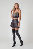 Rhinestone Fringe Cropped Bustier