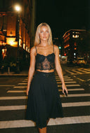 Floral Mesh Bustier Top
