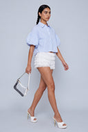 Lakelyn Bubble Sleeve Striped Shirt