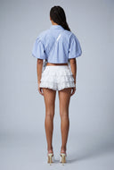 Lakelyn Bubble Sleeve Striped Shirt