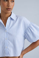 Lakelyn Bubble Sleeve Striped Shirt