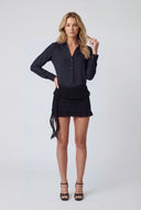 Lorelei Crepe Button-Front Shirt