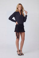 Lorelei Crepe Button-Front Shirt