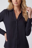 Lorelei Crepe Button-Front Shirt