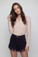 Lorelei Crepe Button-Front Shirt